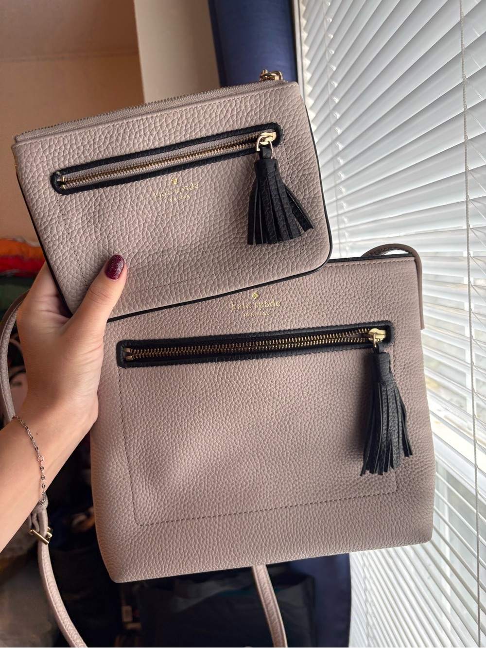 kate spade chester street dessi Blush Pink Crossbody with matching wallet